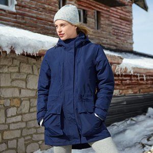 Landsend Squall Winter Parka. New!  Blue. Size Large (14-16)